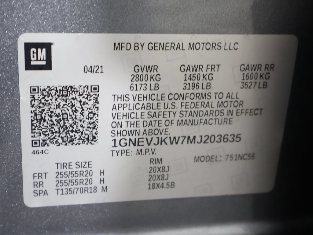 Used 2021 Chevrolet Traverse RS w/ LPO, Floor Liner Package AWD/4WD image 65