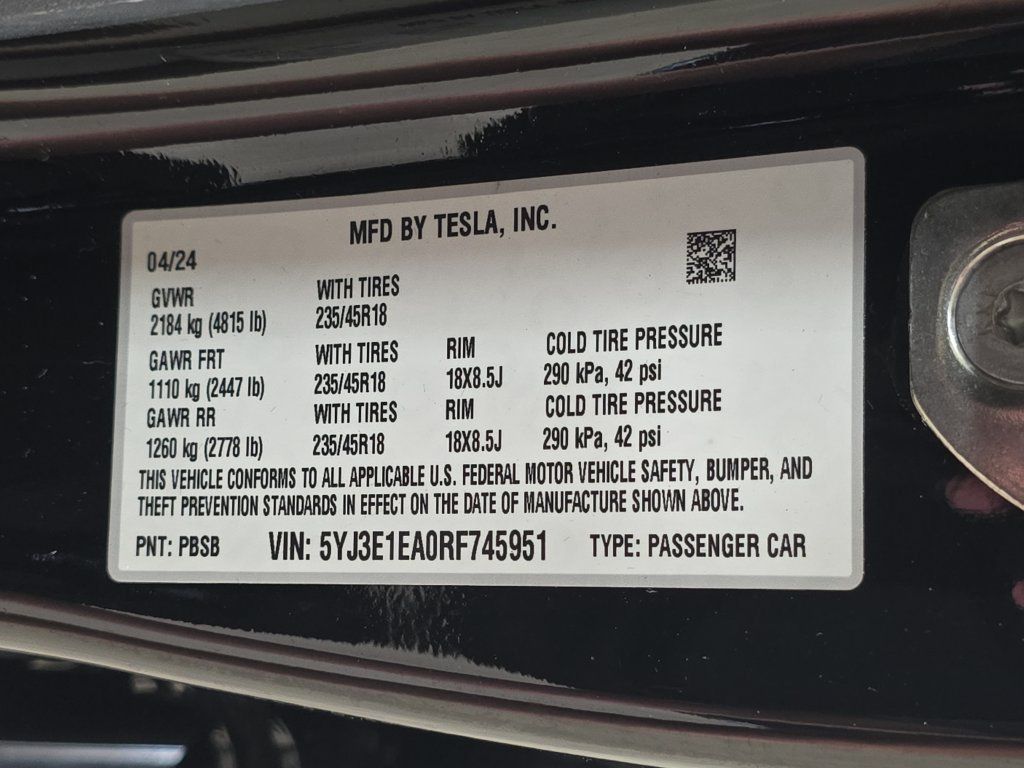 Used 2024 Tesla Model 3 Standard Range RWD image 34