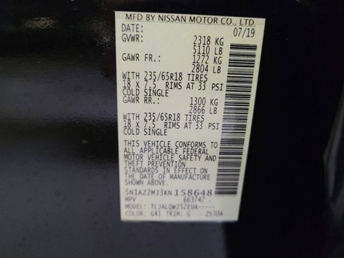 Used 2019 Nissan Murano SV FWD image 33