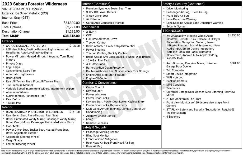 Used 2023 Subaru Forester Wilderness AWD/4WD image 31