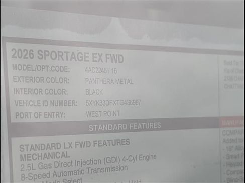 New 2026 Kia Sportage EX FWD image 14