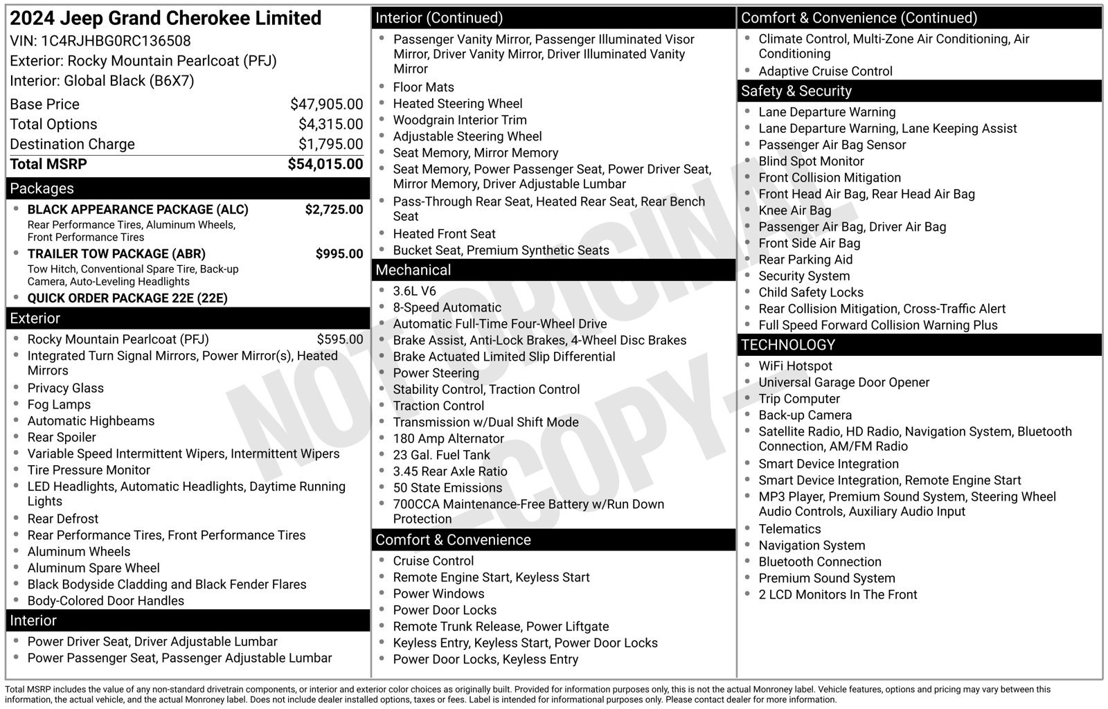 Used 2024 Jeep Grand Cherokee Limited w/ Black Appearance Package AWD/4WD image 36