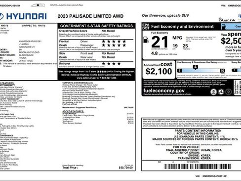 Used 2023 Hyundai Palisade Limited w/ Cargo Package AWD/4WD image 3