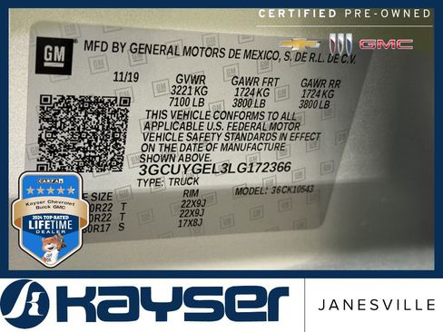 Certified 2020 Chevrolet Silverado 1500 LTZ w/ LTZ Plus Package image 41