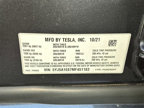 Used 2021 Tesla Model S Plaid image 33