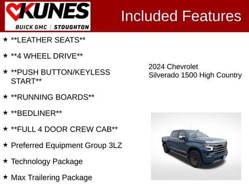 Used 2024 Chevrolet Silverado 1500 High Country AWD/4WD image 3