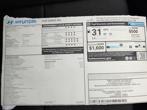 New 2026 Hyundai Venue SEL FWD image 33