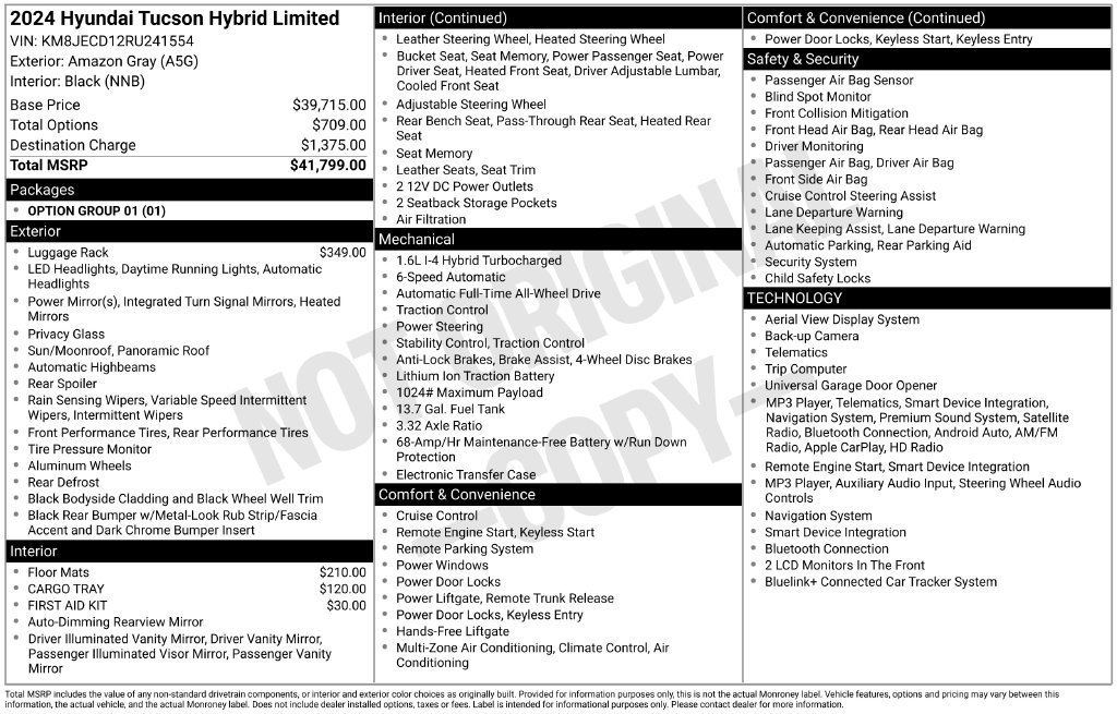 Certified 2024 Hyundai Tucson Limited AWD/4WD image 5