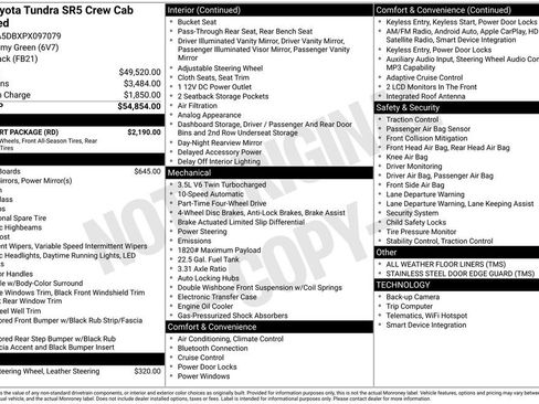 Used 2023 Toyota Tundra SR5 w/ TRD Sport Package AWD/4WD image 27