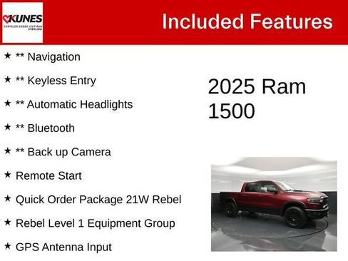 Certified 2025 RAM 1500 Rebel w/ Rebel Level 1 Equipment Group AWD/4WD image 5