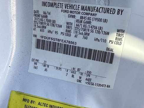 Used 2015 Ford F550 4X2 2dr Regular Cab 140.8 200. image 27