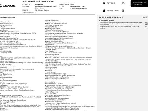 Used 2021 Lexus IS 350 F Sport w/ Accessory Package image 5