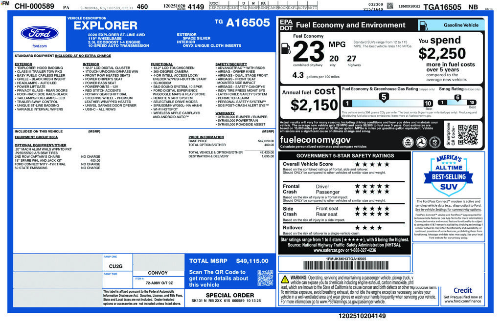 Used 2026 Ford Explorer ST-Line AWD/4WD image 26