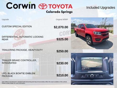 Used 2018 Chevrolet Colorado W/T w/ Custom Special Edition AWD/4WD image 4