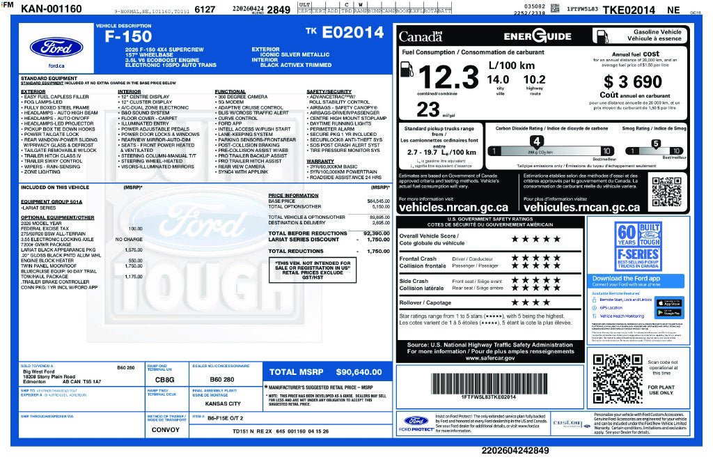 Used 2026 Ford F150 Lariat AWD/4WD image 3