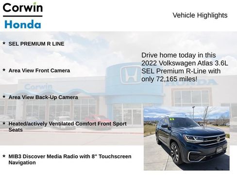 Used 2022 Volkswagen Atlas SEL Premium AWD/4WD image 6