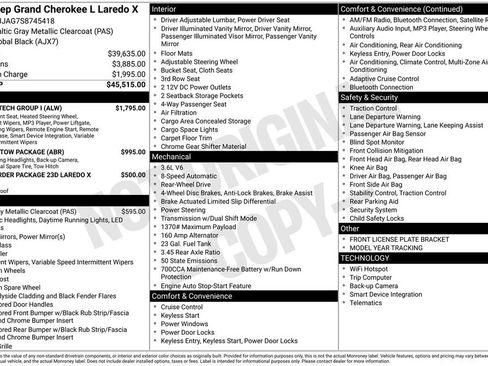 New 2025 Jeep Grand Cherokee L Laredo w/ Luxury Tech Group I RWD image 22