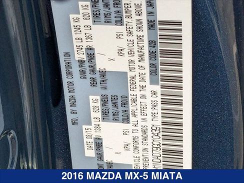 Used 2016 MAZDA MX-5 Miata Grand Touring RWD image 22