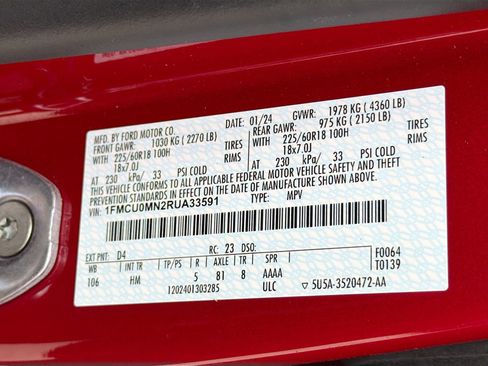 Certified 2024 Ford Escape ST-Line w/ Tech Pack #1 FWD image 37