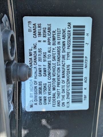 Used 2019 Honda Civic Si image 16