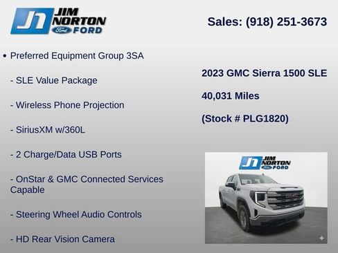 Used 2023 GMC Sierra 1500 SLE AWD/4WD image 15