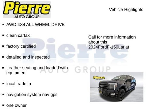 Used 2024 Ford F150 Lariat w/ Equipment Group 502A High AWD/4WD image 7