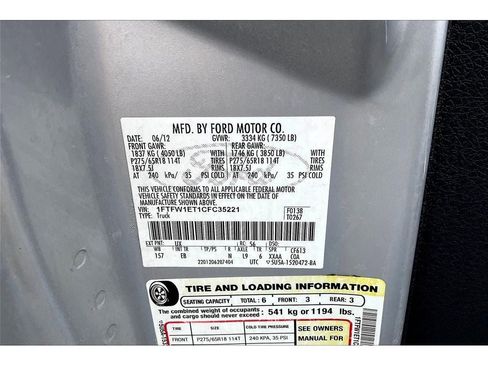 Used 2012 Ford F150 Lariat w/ Lariat Chrome Pkg image 33
