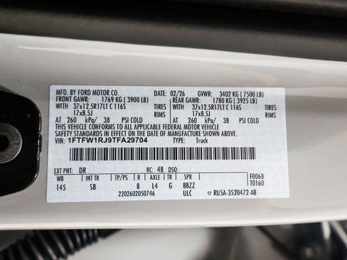Used 2026 Ford F150 Raptor w/ Equipment Group 803A Raptor R AWD/4WD image 88