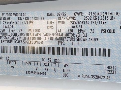 New 2025 Ford Transit 250 Base w/ Load Area Protection Package image 58