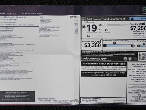 Used 2025 Land Rover Defender 110 X-Dynamic SE image 4