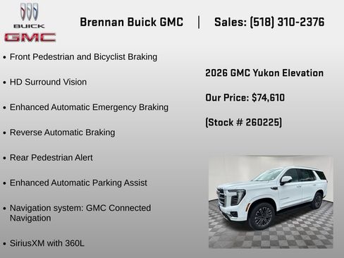 New 2026 GMC Yukon Elevation w/ LPO, Floor Liner Package AWD/4WD image 12