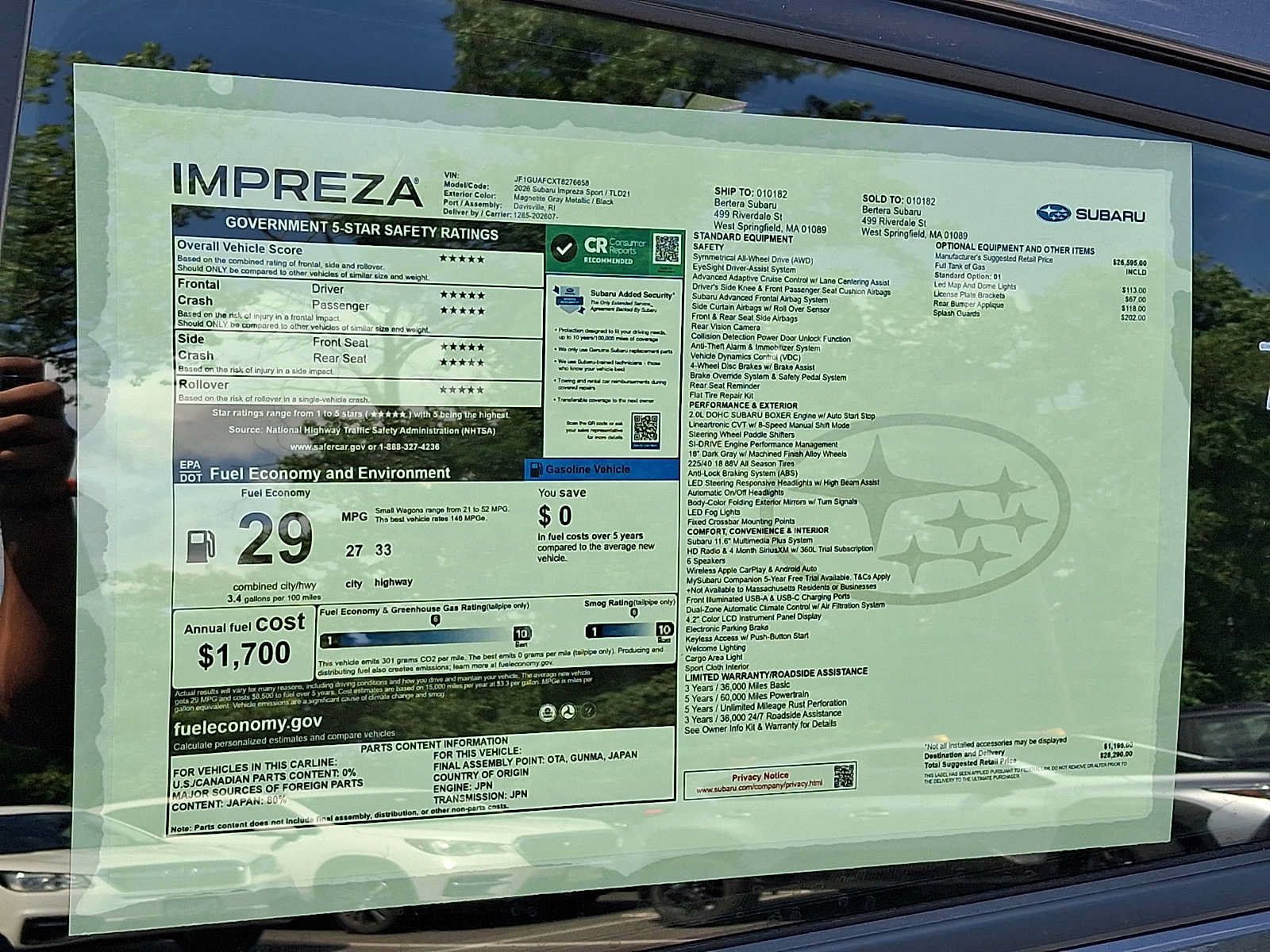 New 2026 Subaru Impreza 2.0i Sport AWD/4WD image 21