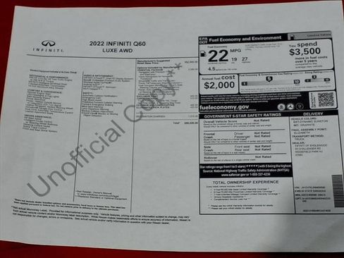 Used 2022 INFINITI Q60 3.0t Luxe w/ Essential Package image 17