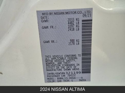 Used 2024 Nissan Altima 2.5 SL AWD/4WD image 32