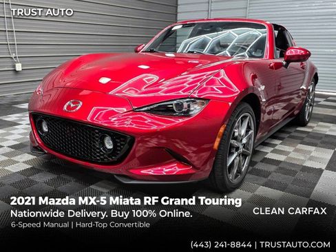 Used 2021 MAZDA MX-5 Miata RF Grand Touring RWD image 1