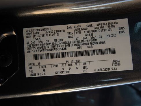 Used 2019 Ford F150 Raptor w/ Equipment Group 802A Luxury image 34