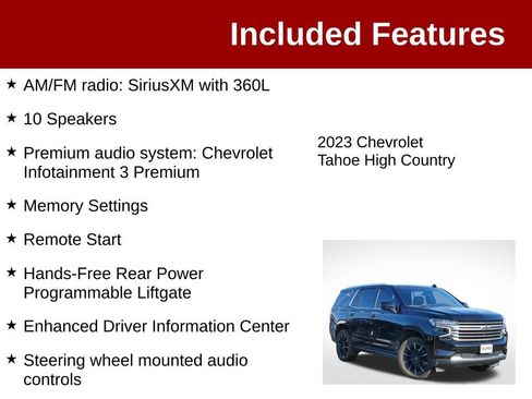Used 2023 Chevrolet Tahoe High Country AWD/4WD image 4