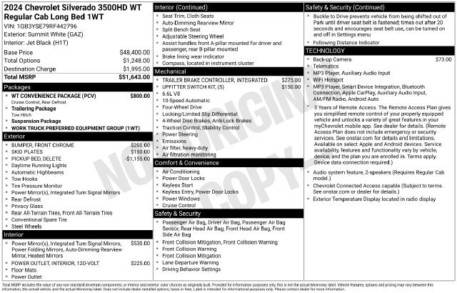 Used 2024 Chevrolet Silverado 3500 W/T w/ WT Convenience Package AWD/4WD image 11