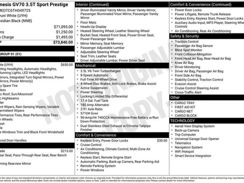 New 2026 Genesis GV70 3.5T Sport Prestige AWD/4WD image 4