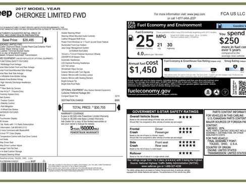 Used 2017 Jeep Cherokee Limited image 2