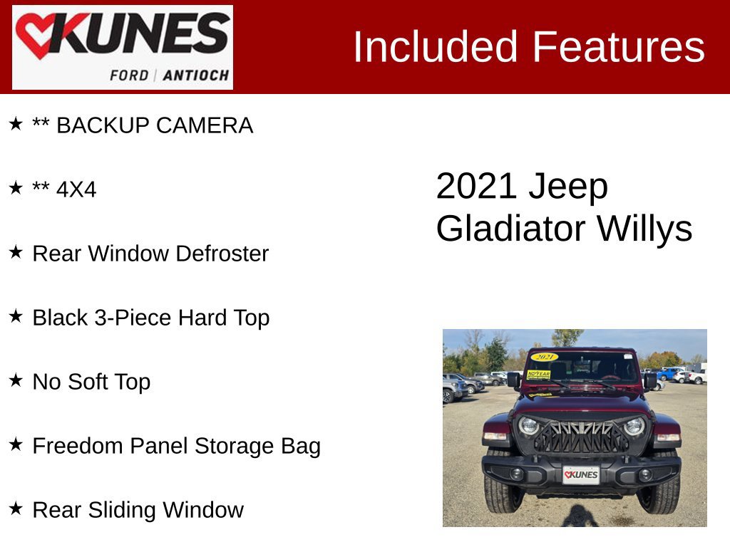 Used 2021 Jeep Gladiator Sport AWD/4WD image 3