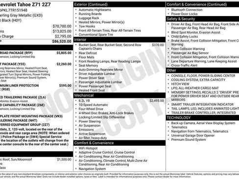 Used 2026 Chevrolet Tahoe Z71 w/ Z71 Off-Road Package AWD/4WD image 6