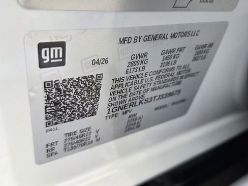 New 2026 Chevrolet Traverse RS w/ LPO, Floor Liner Package FWD image 26