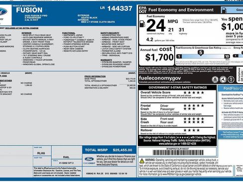 Used 2020 Ford Fusion S FWD image 23