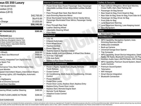 Used 2020 Lexus ES 350 w/ Accessory Package FWD image 17