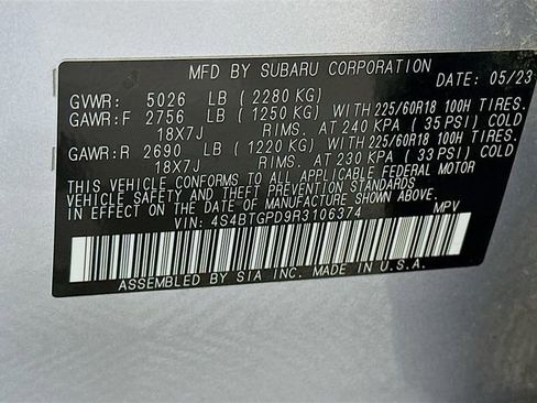 Certified 2024 Subaru Outback Touring XT AWD/4WD image 35