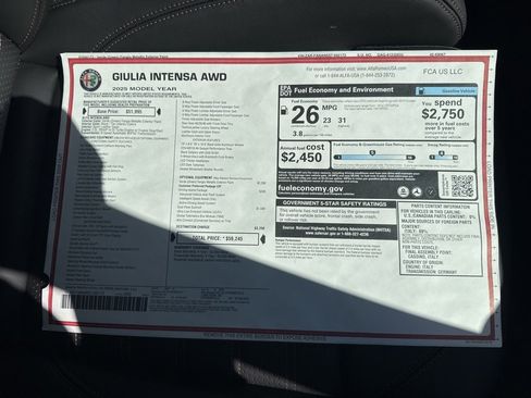 New 2025 Alfa Romeo Giulia Intensa w/ Driving Assist Package image 22