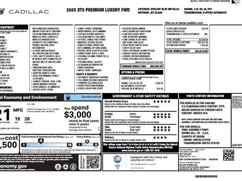 Used 2025 Cadillac XT5 Premium Luxury w/ LPO, Floor Liner Package FWD image 6
