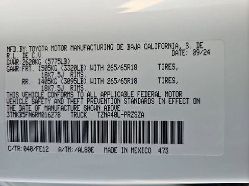 Certified 2024 Toyota Tacoma TRD Sport image 23