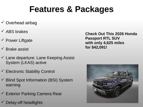 Certified 2026 Honda Passport RTL image 16